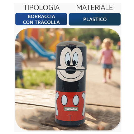 Borraccia Sportiva Bambini 350ml Stitch Spiderman Mickey Minnie Lola