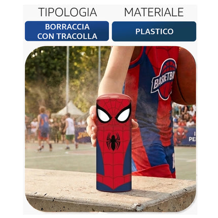 Borraccia Sportiva Bambini 350ml Stitch Spiderman Mickey Minnie Lola