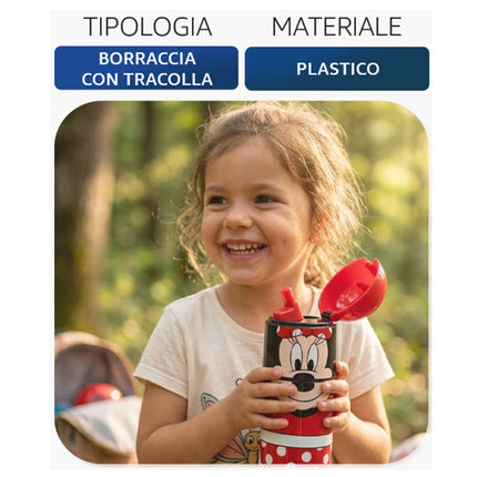 Borraccia Sportiva Bambini 350ml Stitch Spiderman Mickey Minnie Lola
