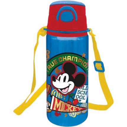 BORRACCIA ALLUMINIO CON TRACOLLA ML.730 DIVERSE FANTASIE CARTONI ANIMATI Mickey EOL Distribuzione