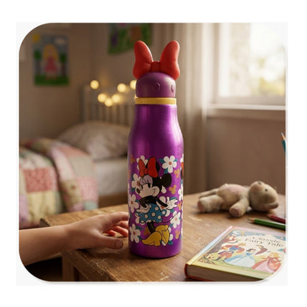 Borraccia Alluminio 3D Bambini 690ml Minecraft Stitch Spiderman Frozen Mickey