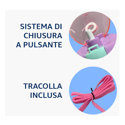 Borraccia Bambini con Tracolla 450ml Stitch Spiderman Sonic Minnie
