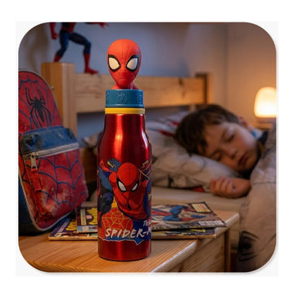 Borraccia Alluminio 3D Bambini 690ml Minecraft Stitch Spiderman Frozen Mickey