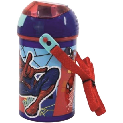 BORRACCIA CON TRACOLLA ML.450 DIVERSE FANTASIE CARTONI ANIMATI Spiderman EOL Distribuzione
