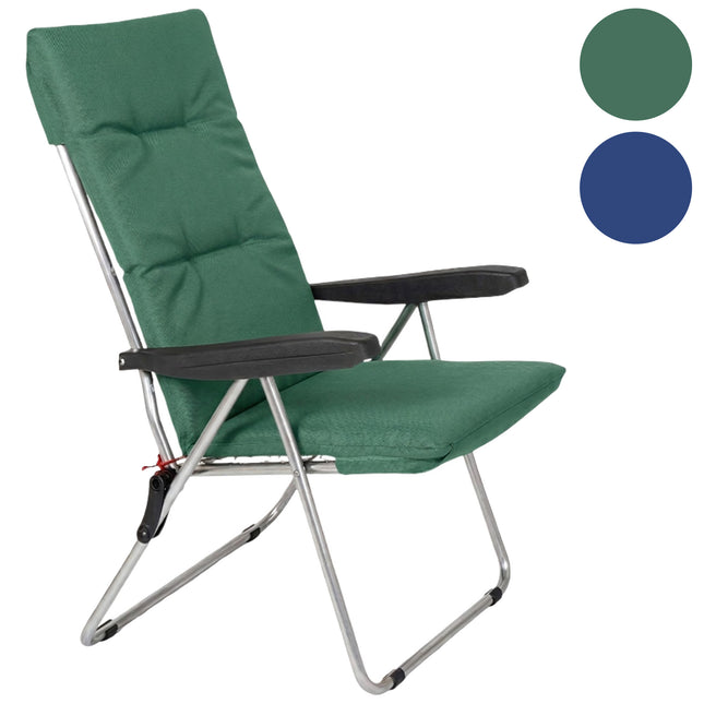 Sdraio Hawaii in Alluminio con Cuscino PVC Colorato 60x60x120h cm Made in Italy Metal Far