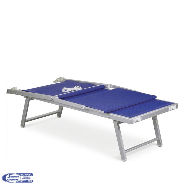 Lettino da Sole Professionale Freak Blu in Alluminio con Parasole Regolabile Salmar