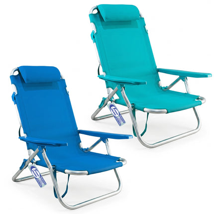 Spiaggina Pieghevole Alluminio Salvaspazio Mare Profilo Ultra Piatto Premium Due Esse