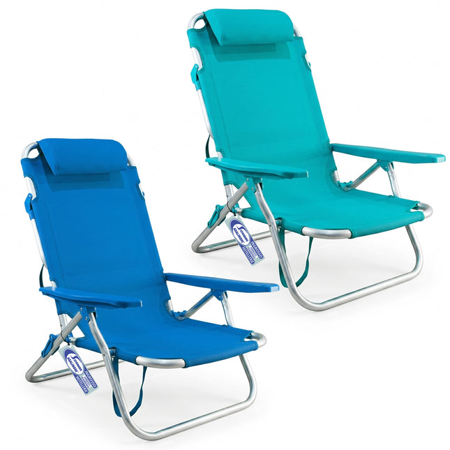 Spiaggina Pieghevole Alluminio Salvaspazio Mare Profilo Ultra Piatto Premium Due Esse