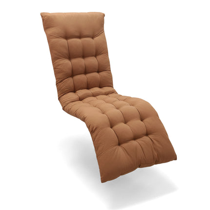 Cuscino per Sdraio Zero Gravity 160x52 cm Marrone, Cuscino Trapuntato per Relax Esterno con Imbottitura Ergonomica, Supporto Ottimale Schiena e Collo Giardino Due Esse