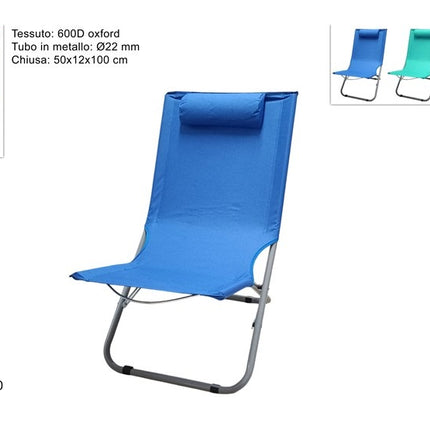 Sdraio Canapone Diam. Mm.22 600D Oxford Con Cuscino 3 Colori Due Esse