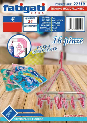 Stendibiancheria Alluminio 16 Molle-8011690221103