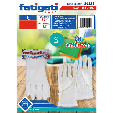 Guanti in Cotone di Diverse Misure per Protezione e Comfort Quotidiano