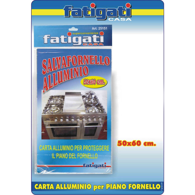 CARTA ALLUMINIO X PIANO FORNELLO CM.50X60