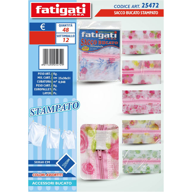 Fatigati Sacco Bucato in Vari Formati con Stampa E Senza Stampa per Uso Domestico E Lavanderia Fatigati