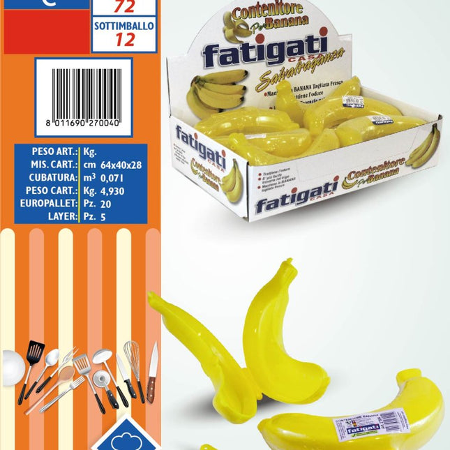 Contenitore per Banana con Forchettina – Sempre Fresca e Pronta al Bisogno! Fatigati