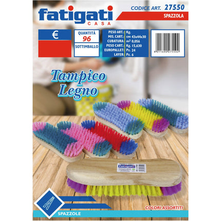 SPAZZOLA BUCATO TAMPICO MANICO LEGNO