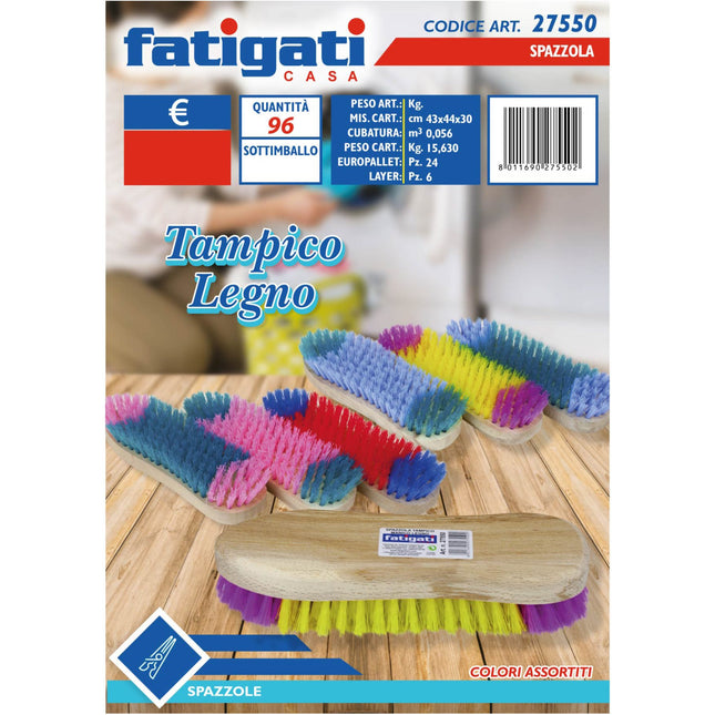 SPAZZOLA BUCATO TAMPICO MANICO LEGNO