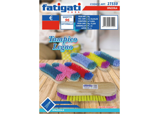 SPAZZOLA BUCATO TAMPICO MANICO LEGNO Fatigati