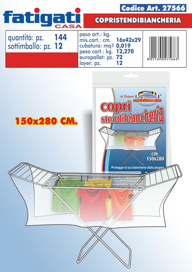COPRISTENDIBIANCHERIA CM.150X280 Fatigati