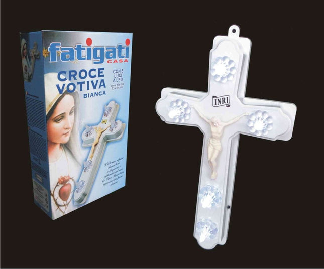CROCE VOTIVA BIANCA 5 LUCI Fatigati