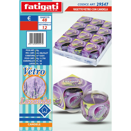 Candela in Vetro con Fragranza Profumata per Ambienti Casa E Relax Fatigati