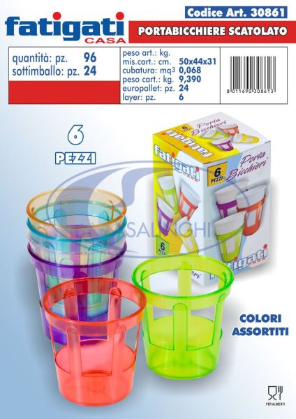 Supporto Segnabicchiere Set 6 Pz. Scatolato-8011690308613