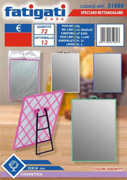 Specchio Rettangolare Cm.25X18-8011690310807
