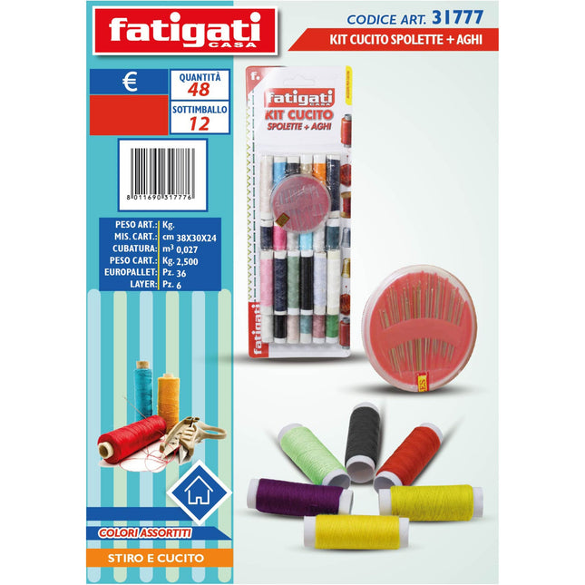 KIT CUCITO SPOLETTE + AGHI