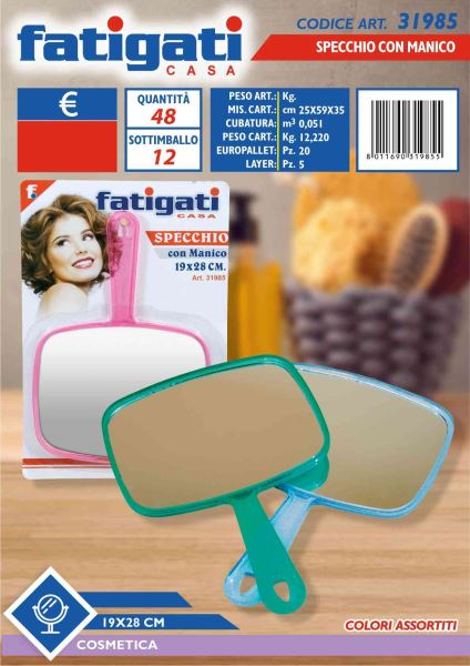 Specchio Con Manico Cm.19X28-8011690319855