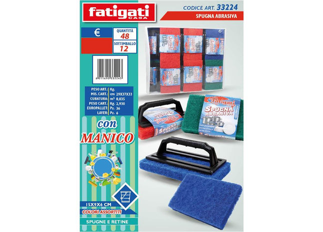 SPUGNA ABRASIVA CON MANICO Fatigati