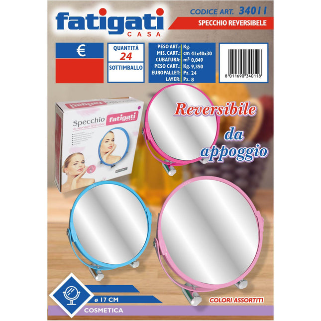 SPECCHIO REVERSIBILE DIAM. CM.17