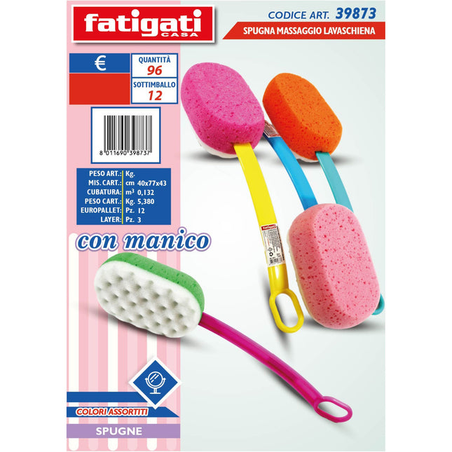 SPUGNA MASSAGGIO LAVASCHIENA CON MANICO