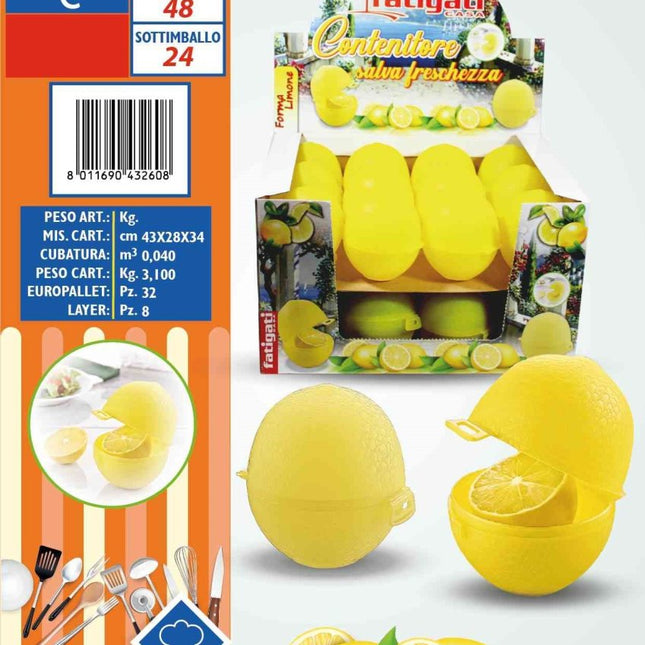 Contenitore Porta Limone – Forma Pratica e Salvafreschezza per il Tuo Frigo! Fatigati