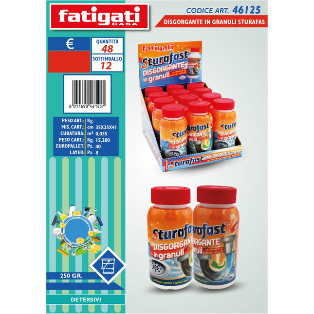 DISGORGANTE IN GRANULI STURAFAST GR.250 Fatigati