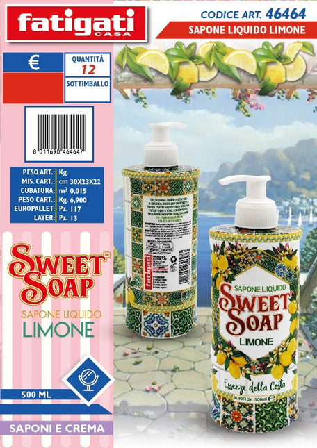 SAPONE LIQUIDO ML.500 LIMONE SWEET Fatigati
