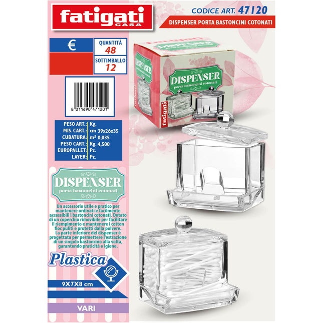 PORTA COTTON FIOC DISPENSER IN PLASTICA