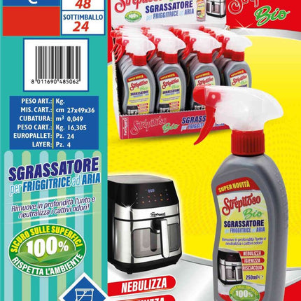 Sgrassatore Bio 250 ml per Friggitrice ad Aria – Pulizia Profonda, Ecologica e Senza Odori!