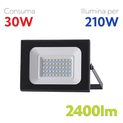 Proiettore Led 30W 4000K 2400Lm eQuickly