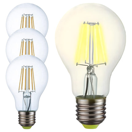 Lampadina LED E27 a Filamento 10W | Luce Naturale 4000K | Design Vintage & Alta Luminosità Kit da 4 (Best Seller) eQuickly