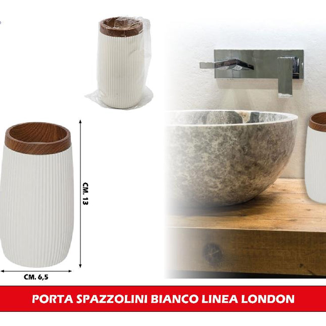 Feridras Porta Spazzolini in Plastica e ABS Linea Color, London e Texas - Organizer per Spazzolini da Denti Feridras