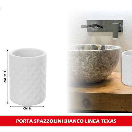 Porta Spazzolini in Plastica e ABS Linea Color, London e Texas - Organizer per Spazzolini da Denti