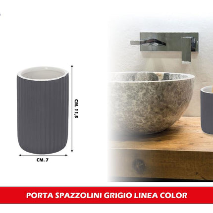 Porta Spazzolini in Plastica e ABS Linea Color, London e Texas - Organizer per Spazzolini da Denti