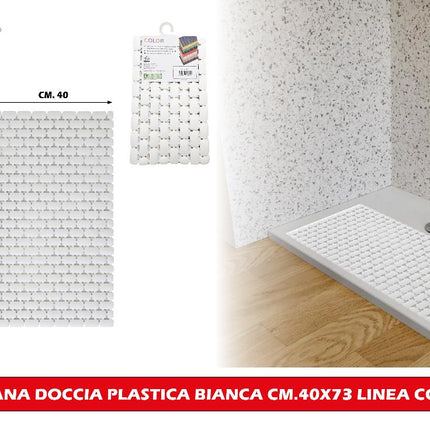 Pedana Doccia Plastica Cm.40X73 Linea Color