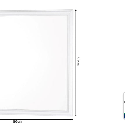 Specchio con Cornice in ABS Effetto Legno e Bianco, Dimensioni Varie Feridras