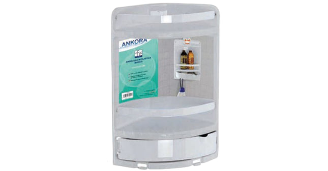 Angoliera Per Doccia Plastica 3 Scomparti 20X20X41H Cm Feridras
