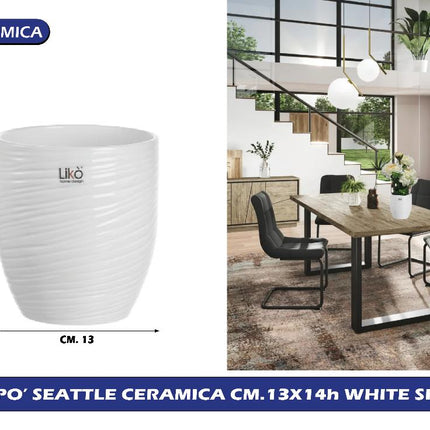 Franco CASPO' CERAMICA SEATTLE CM.13X14h WHITE SHINE Franco