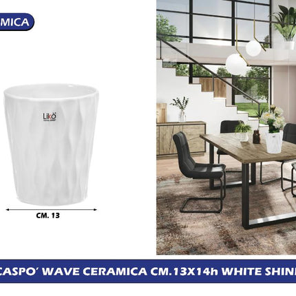 Franco CASPO' CERAMICA WAVE CM.13X14h WHITE SHINE Franco