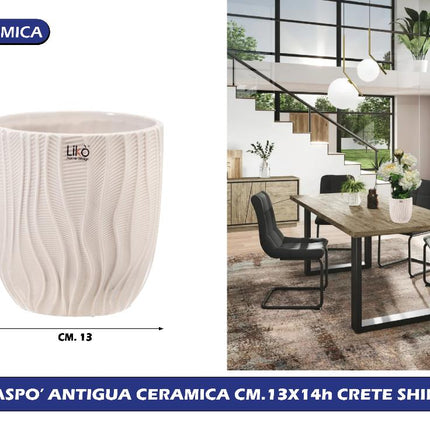 Franco CASPO' CERAMICA ANTIGUA CM.13X14h CRETE SHINE Franco