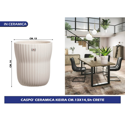 Franco VASO CASPO' CERAMICA KEIRA CM.13X14,5h CRETE Franco