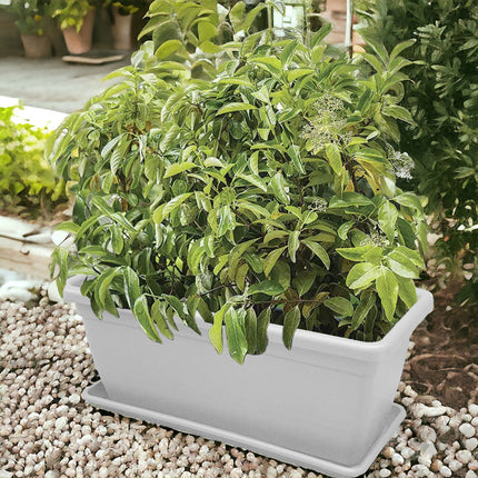 Fioriera Anthea Grande Rettangolare Con Sottovaso 80-100 Cm